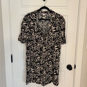 Joe Fresh Black and Cream Casual Dress